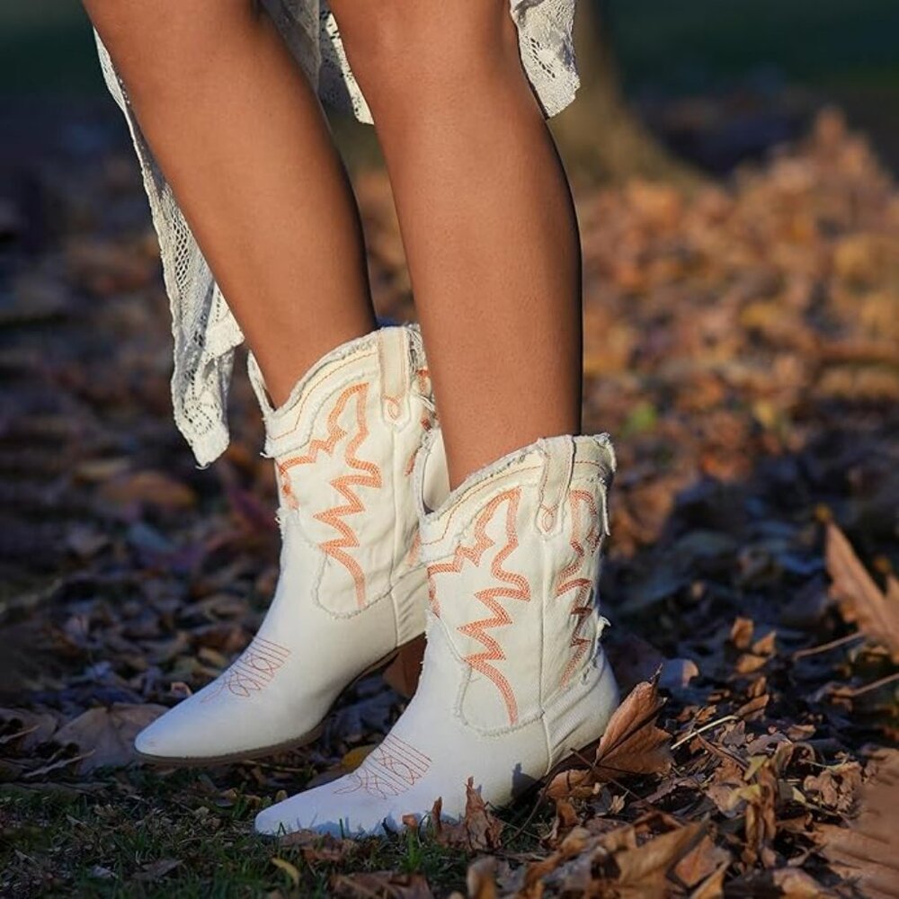 Stitched Rodeo Denim Boots
